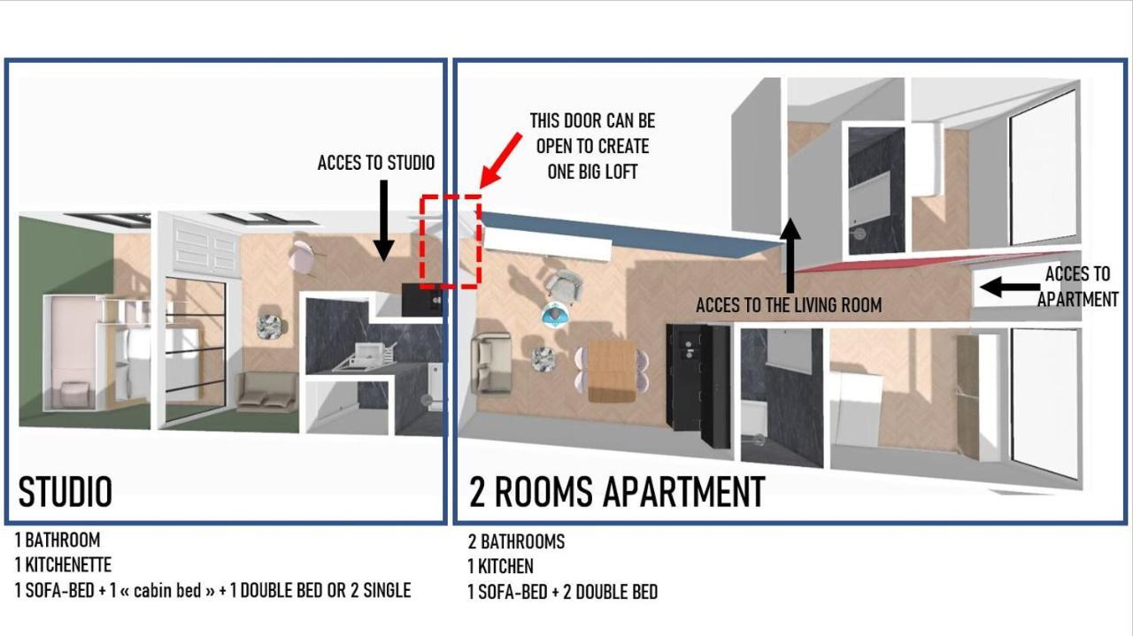 Maison Francois Paris - Two Rooms Apartment & Studio - Linkable Together Экстерьер фото
